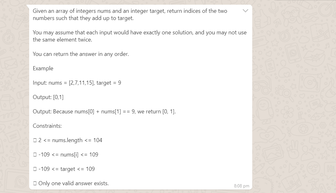 given-an-array-of-integers-nums-and-an-integer-target-return-indices