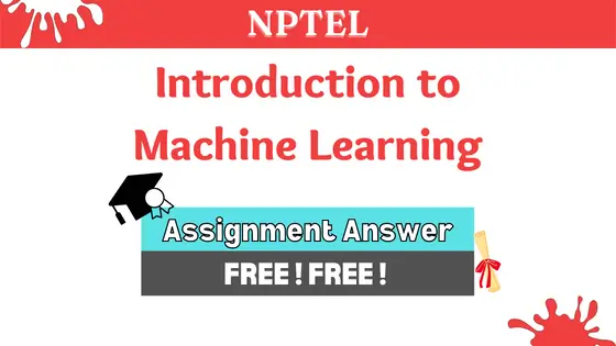 Machine Learning red color texted banner of NPTEL 