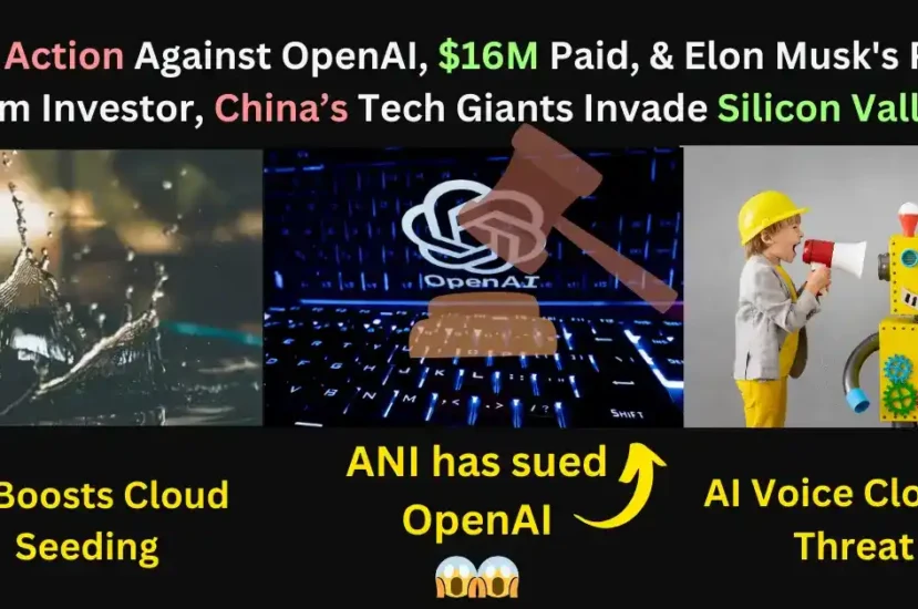 AI NEWS: Legal Action Against OpenAI, $16M Paid, & Elon Musk’s Praise from Investor 🤖💰📑 | AI Boosts Cloud Seeding for Water Security 🌱💧